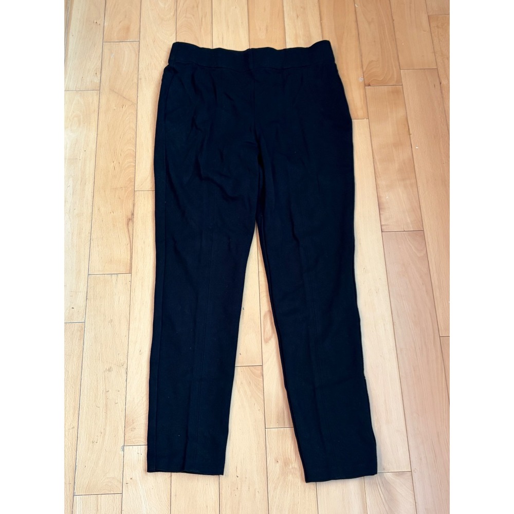 Jones New York Trousers Womens M Black Pull On Slim Leg Ponte Knit Pants